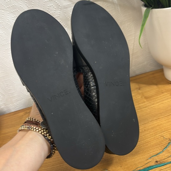 Vince Mason Black Leather Flats 6.5 - Picture 9 of 10